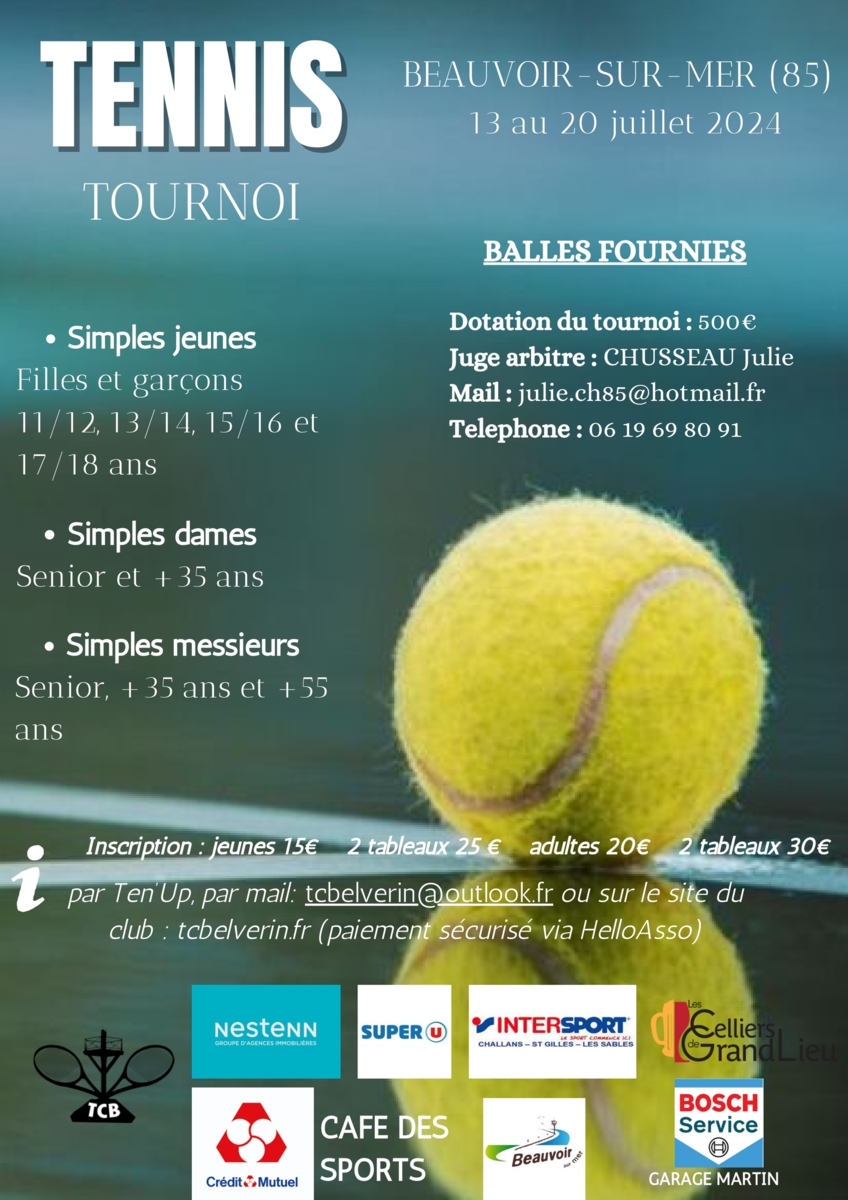Résultats du Tournoi Open 2024 de Beauvoir sur mer