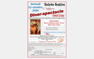 DÎNER SPECTACLE le samedi 12 octobre 2024